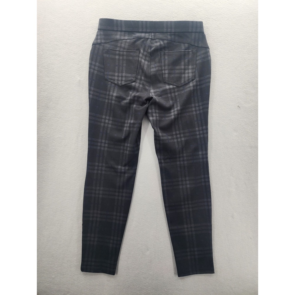 Simply Vera Vera Wang Skinny Plaid Pants Womens L Grey Black Checkered Trousers - Picture 5 of 11